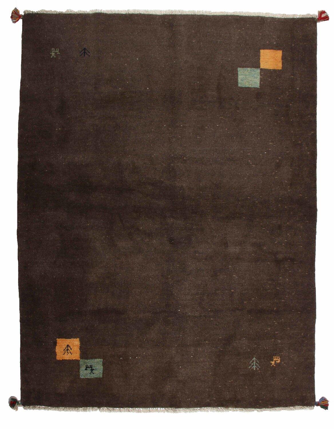 Handknuten Persisk Matta Gabbeh Shiraz Grå 149x193cm