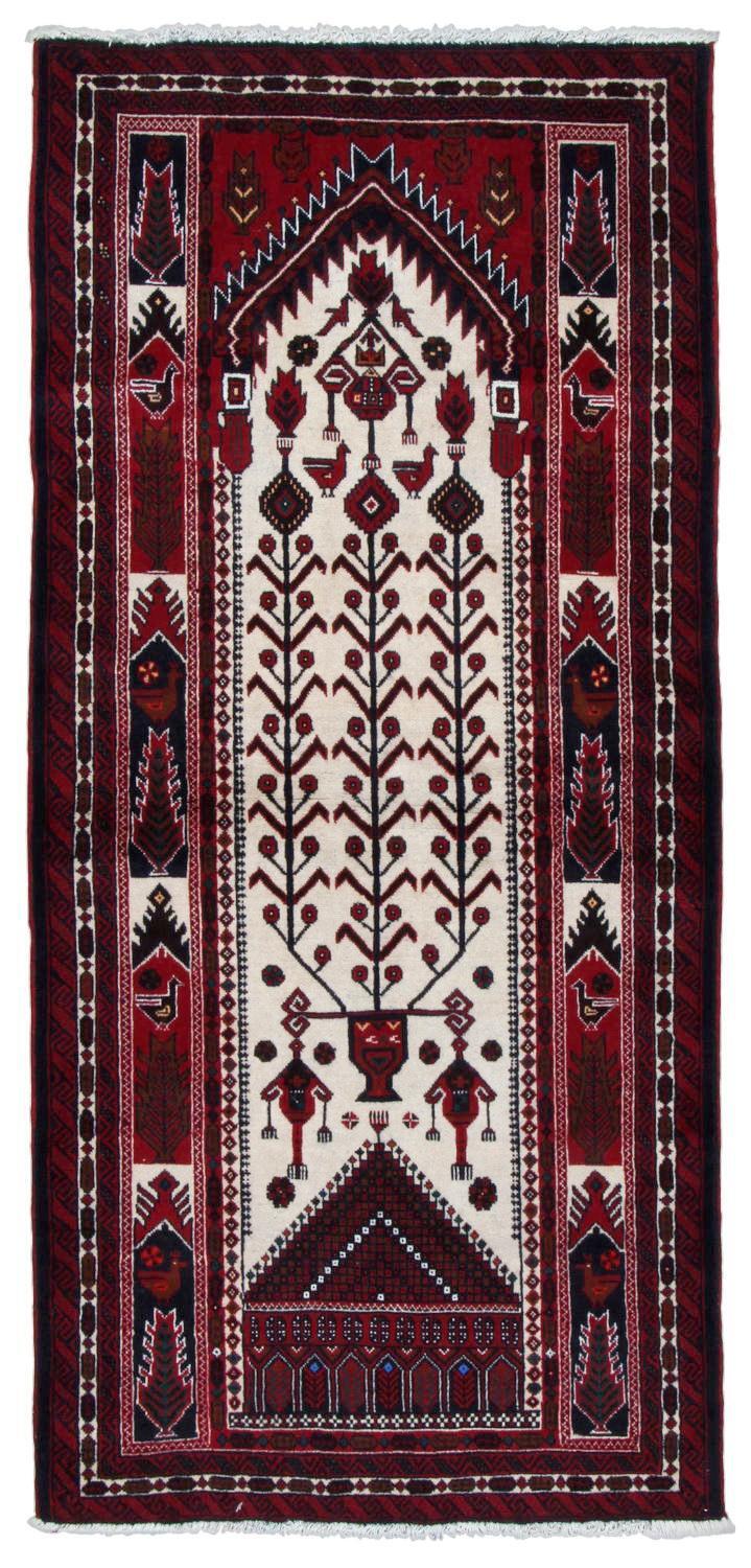 Handknuten Persisk Patinamatta Beluch 107x212cm