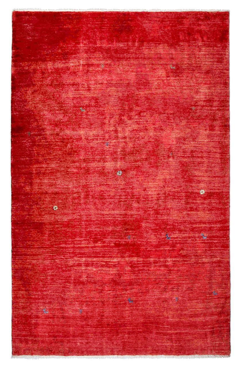 Handknuten Exklusiv Persisk Matta Gabbeh Shiraz Röd 198x308cm