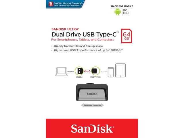 USB-Minne SanDisk Ultra Dual USB 64GB