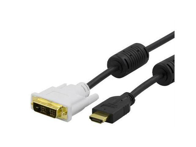 Kabel Deltaco HDMI-DVI Hane-hane 1m