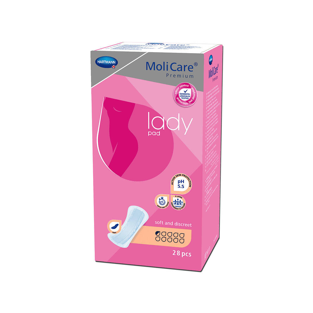 Lättinkontinensskydd MoliCare Premium LadyPad 0.5 Droppar Aprikos 28st