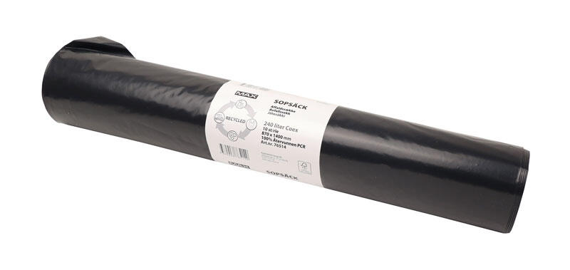 Sopsäck Max Coex Svart 240L 10st/rl