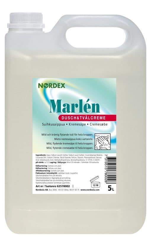Dusch & Tvålcreme Nordex Refill Marlén 5L