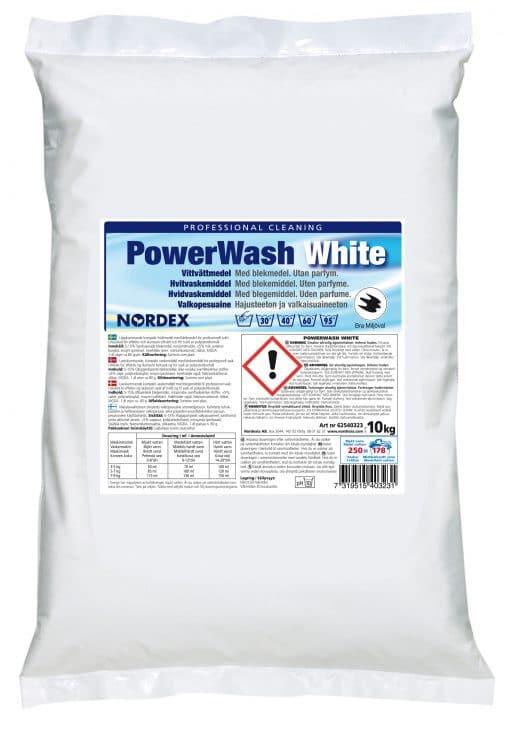 Tvättmedel Nordex Clarapro Power Wash Vit 10Kg