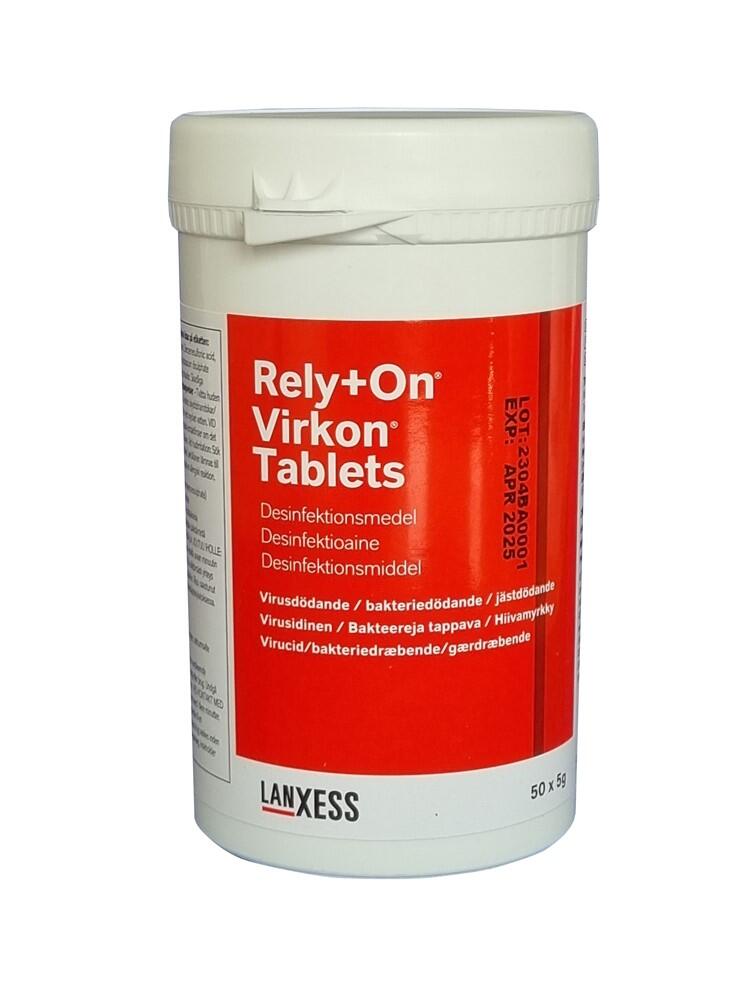 Desinficering Virkon Rely-On Tabletter 5g 50st