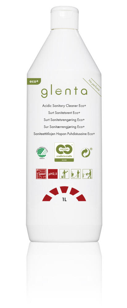 Sanitetsrengöring Glenta Surt Eco plus Oparfymerad 1L