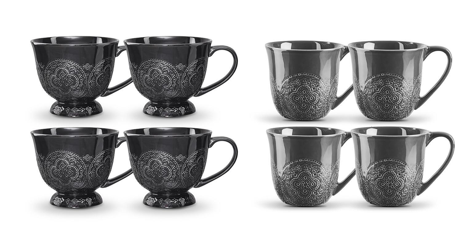 Servis set Mugg & Kaffemugg Cult Design Orient Asfalt 8 delar