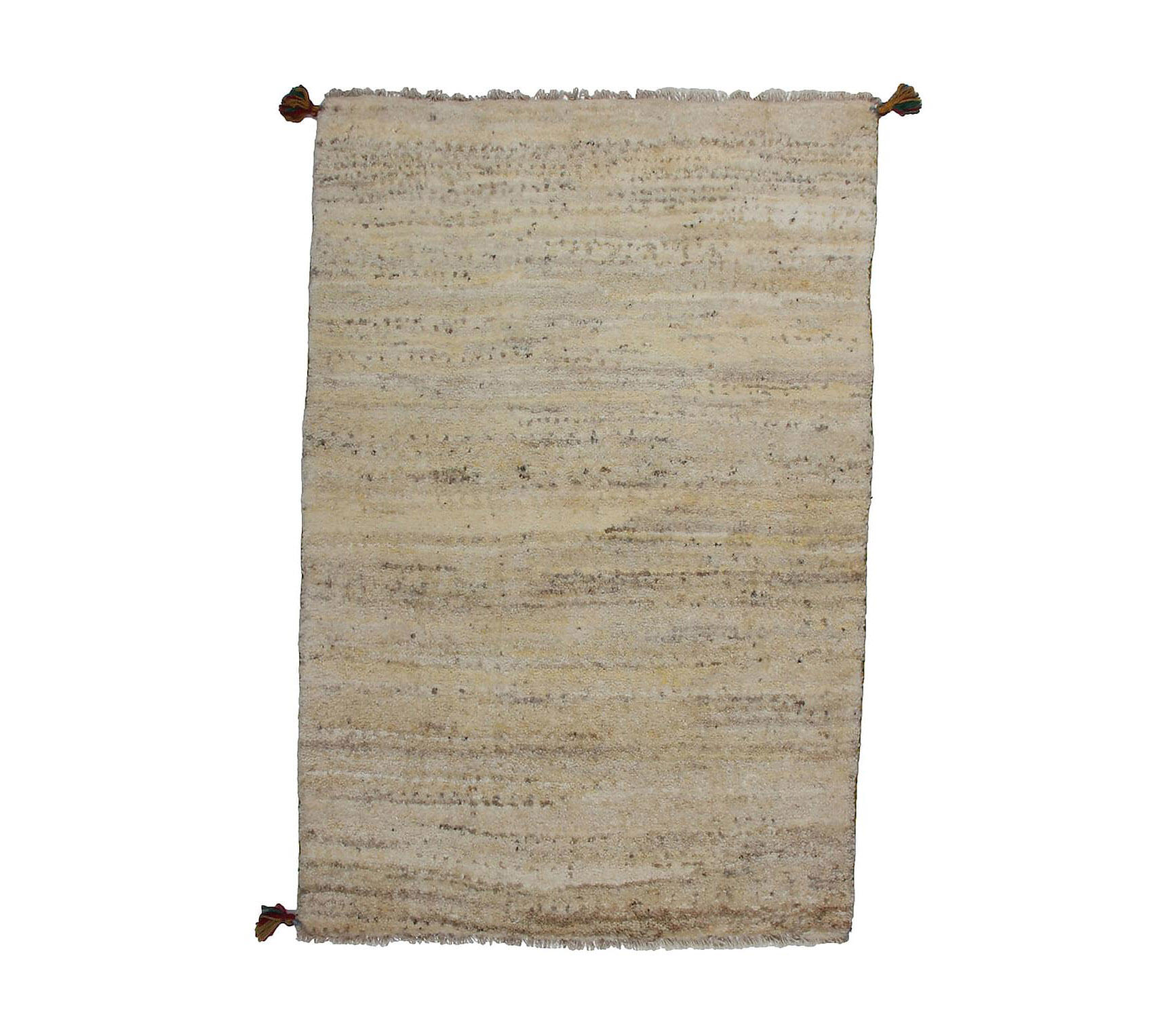 Handknuten Persisk matta Gabbeh Shiraz Ull Beige/Grå 73x117cm