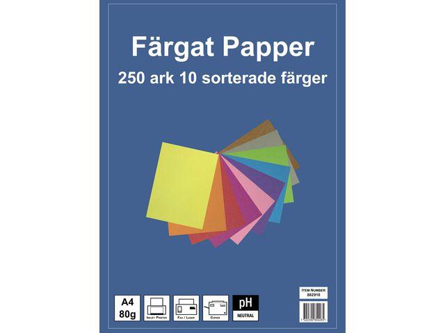 Kopieringspapper Nordic Brands 10 Färger A4 80g 250st