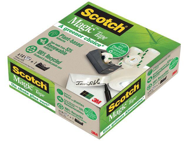 Dokumenttejp Scotch 19mmx33m 14rl+ C38 Tejphållare Svart