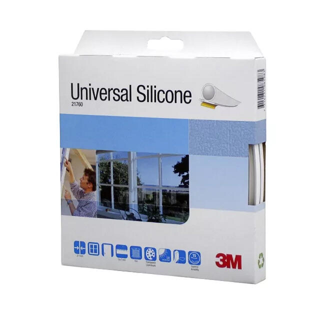Tätningslist 3M Universal Silicon Vit 9x7mmx6m