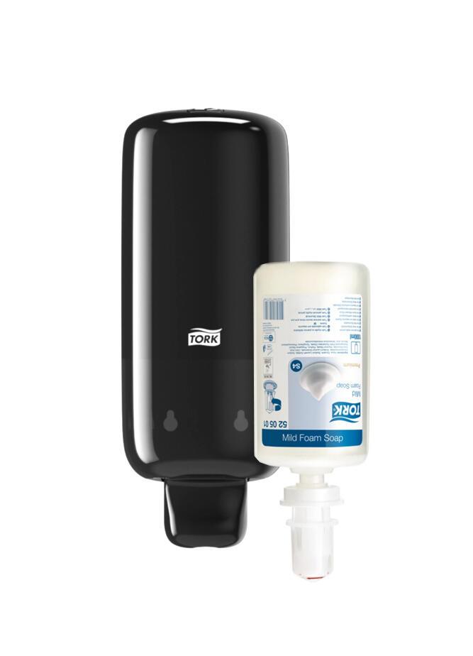 Skumtvål Tork Premium med Mild Doft S4 1L 6st med Svart Dispenser