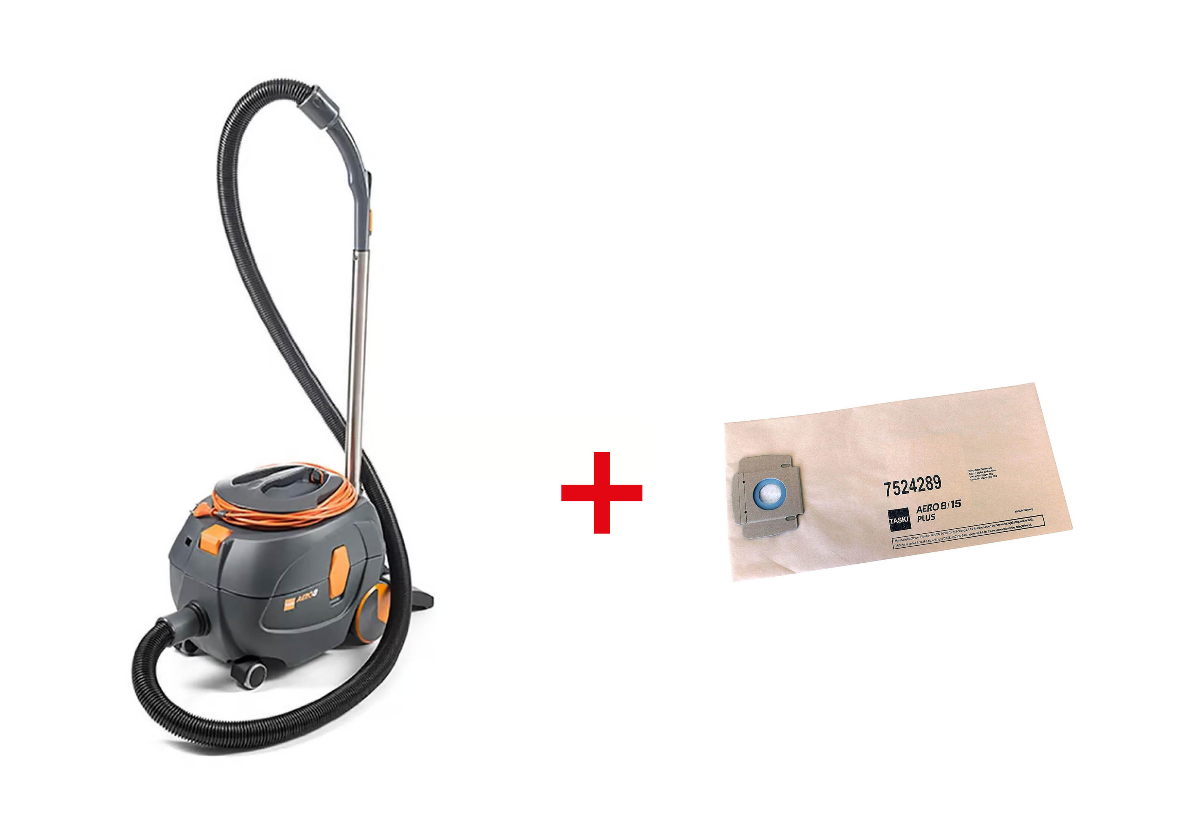Dammsugare Diversey Taski Aero 8 Euro med 10st Påsar