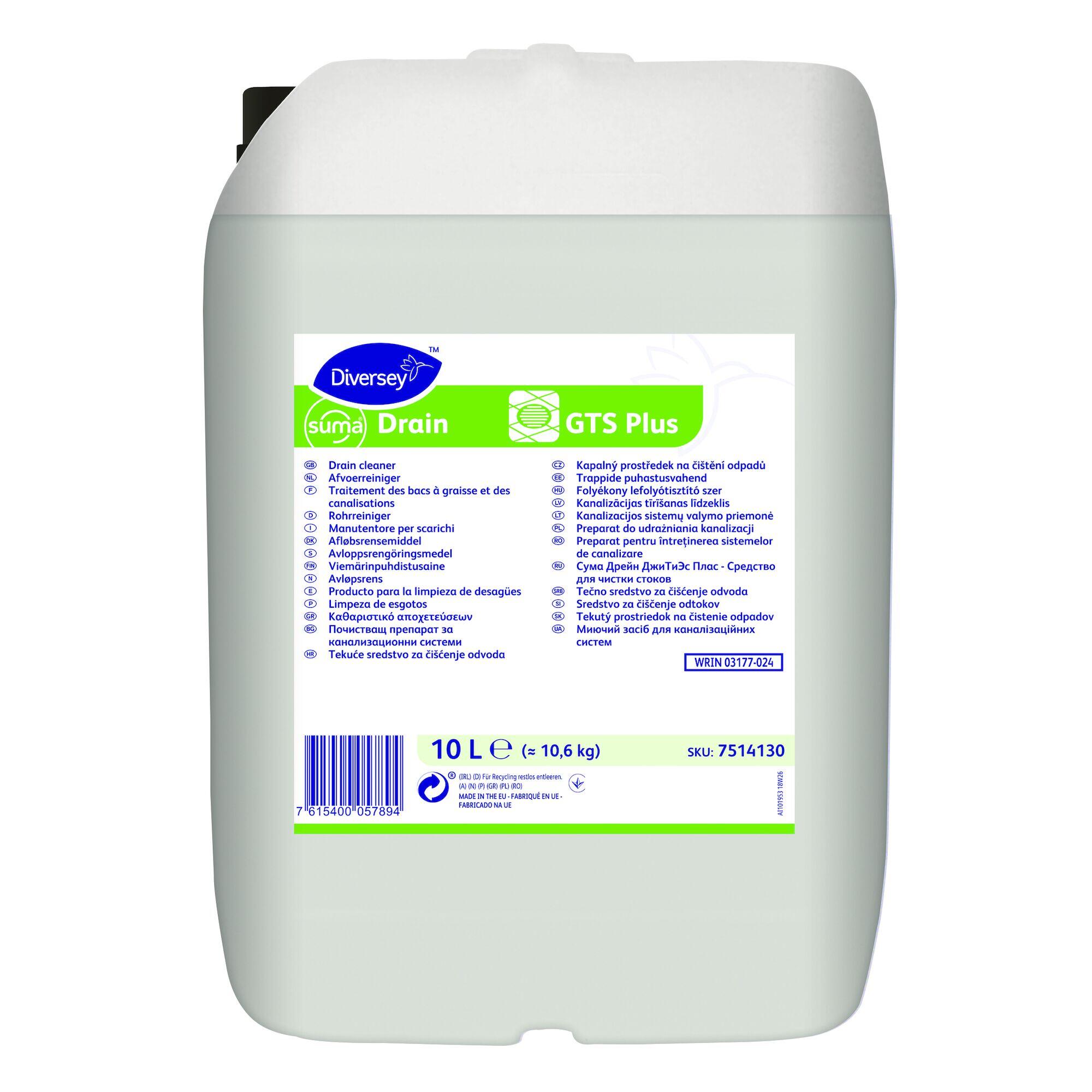 Avloppsrengöring Diversey Suma Drain GTS Plus 10L