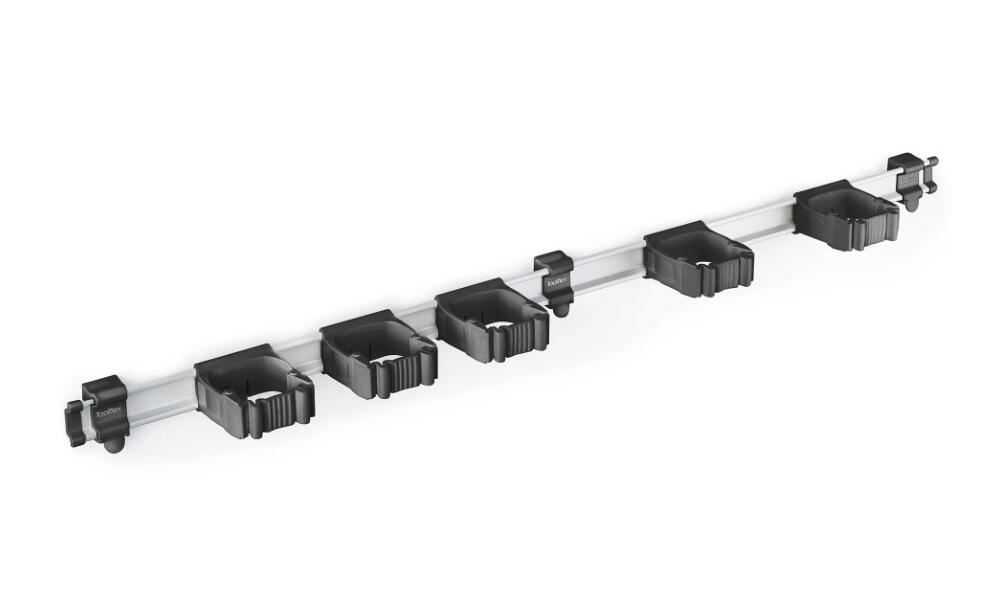 Skena Toolflex One Svart 94cm med 5 Hållare