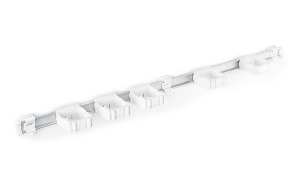 Skena Toolflex One Vit 94cm med 5 Hållare