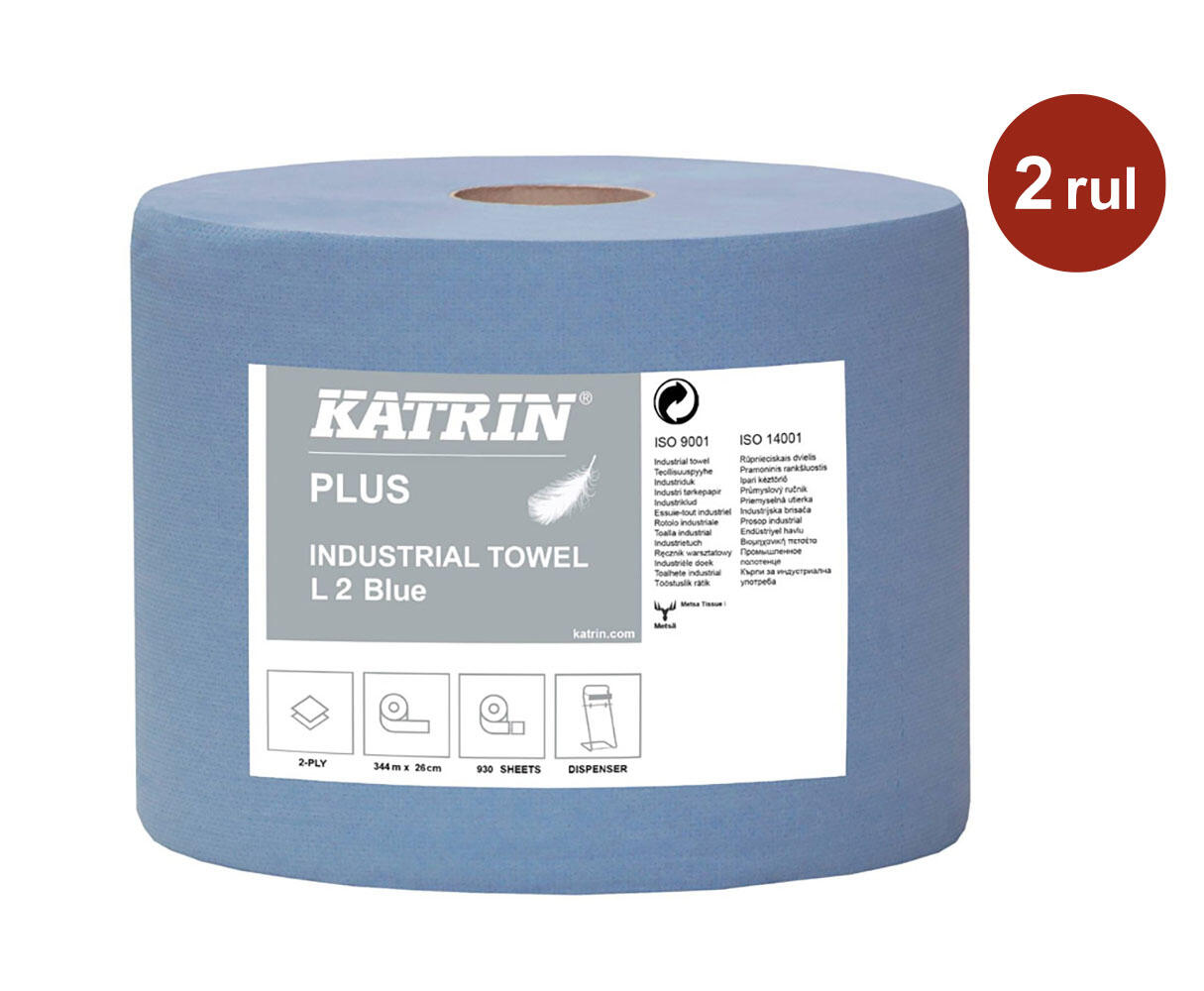 Industripapper Katrin Plus L2 Blå 344m 2rl