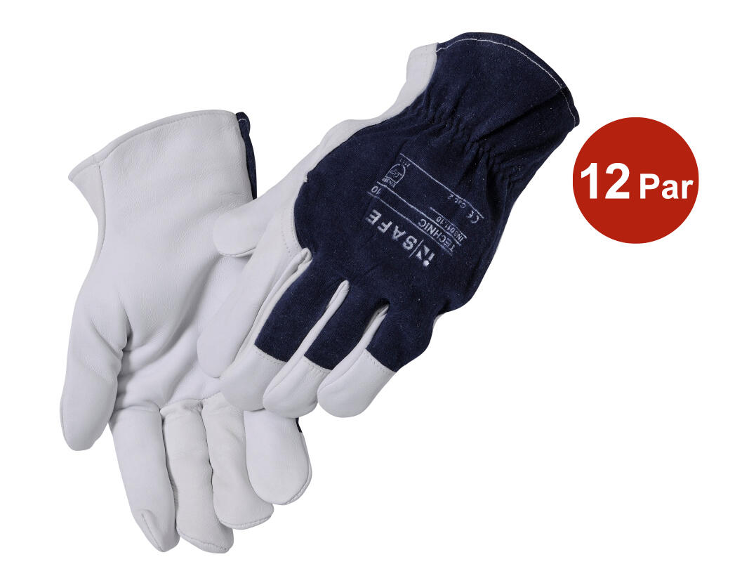 Läderhandske InSafe Technic Vit-Grå S11