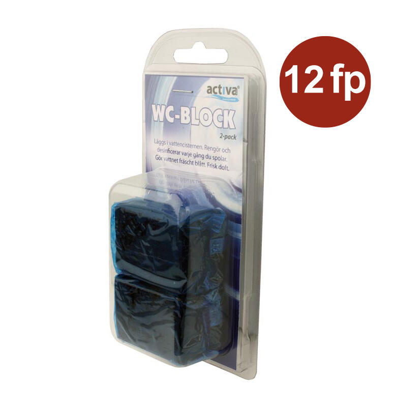 Toalettrengöring Activa Blueblock 50g 2st