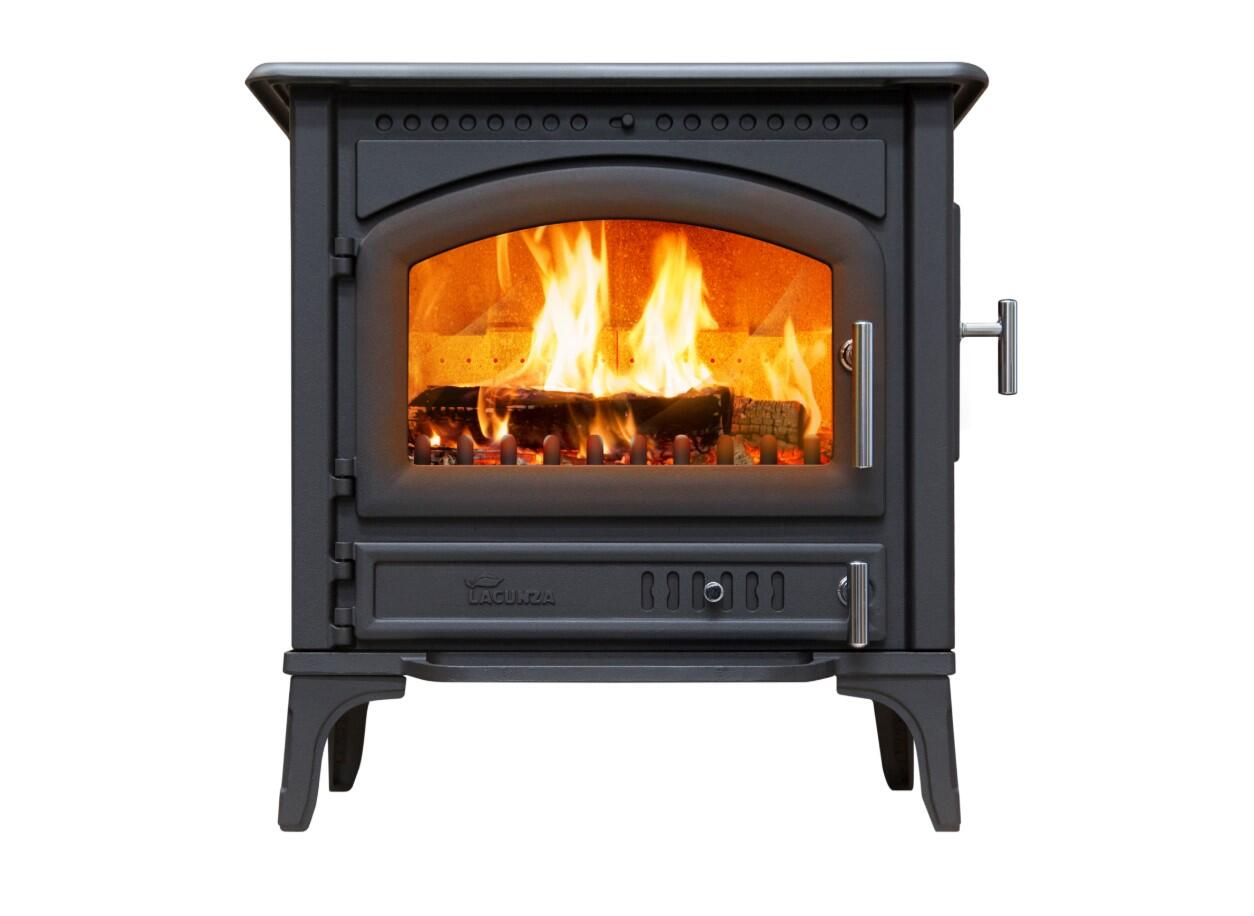 Braskamin Lacunza Levante med Dörrhandtag i Silver