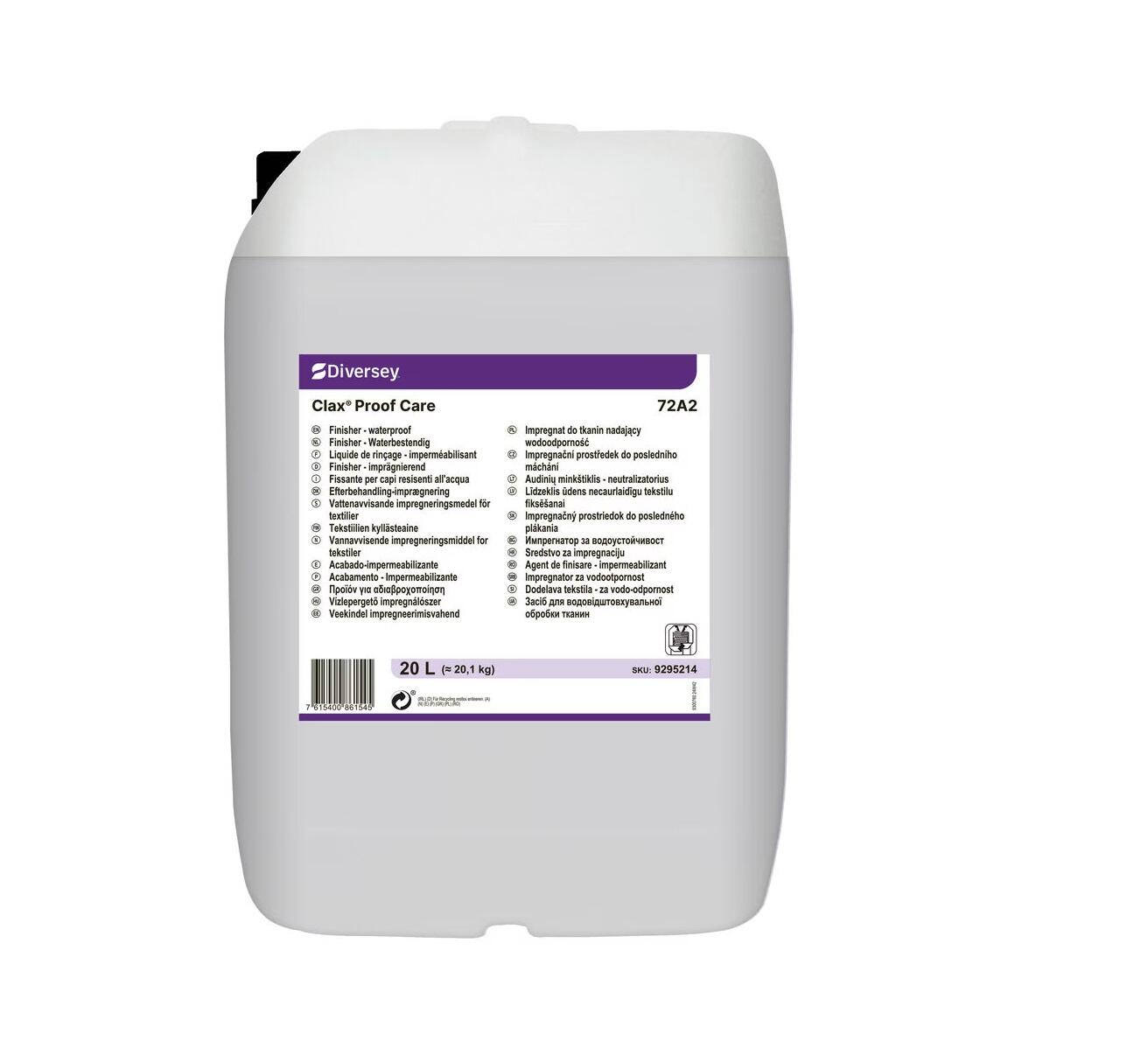 Flytande Tvättmedel Diversey Clax Proof Care 72A2 20L