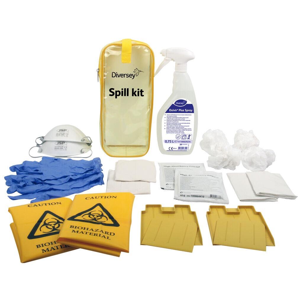 Saneringsväska Diversey Oxivir Plus Spray Spill Kit