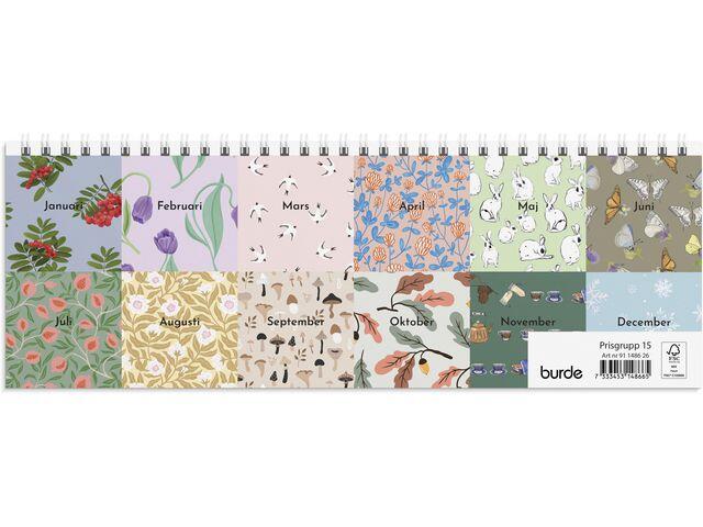 Bordsalmanacka Burde Mönster 2026