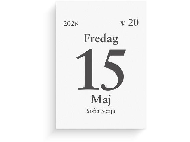 Dagblock Burde 2026 75x107mm