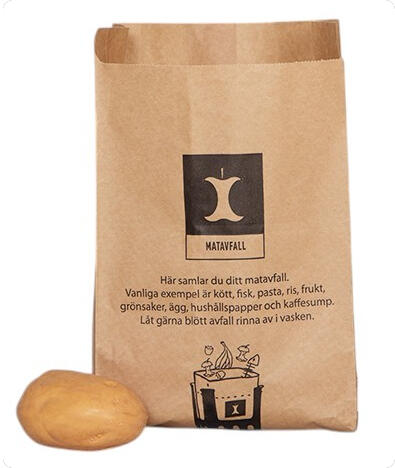 Matavfallspåse Jonsac Papper 20x36x15cm 9L 80st