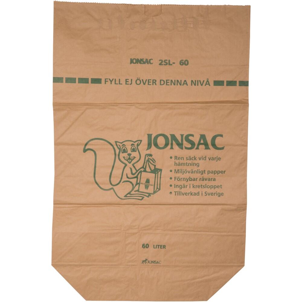 Papperssäck Jonsac 2-blad 55x88x18cm 60L 25st
