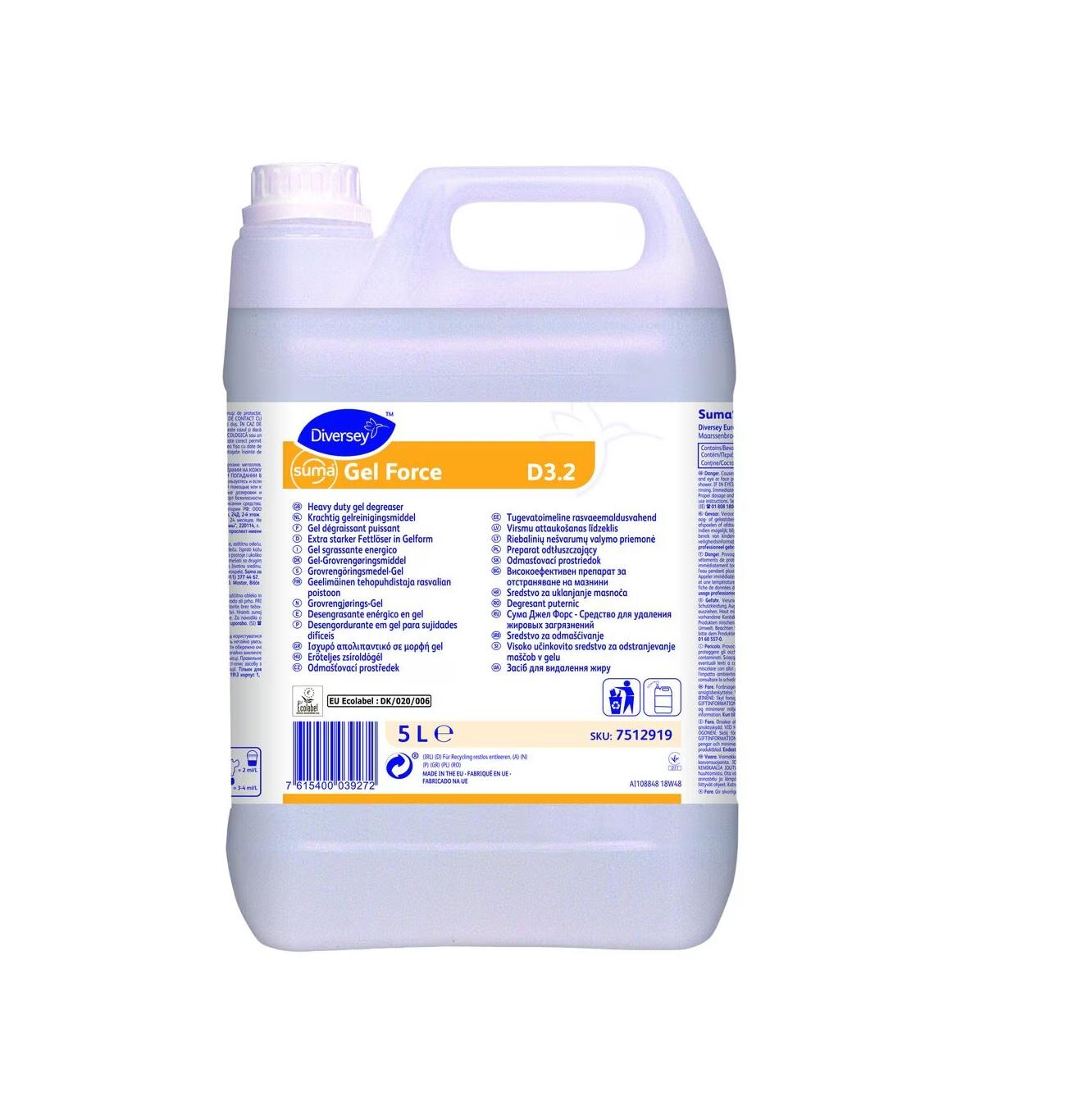 Grovrengöring Diversey Suma Gel Force D3.2 5L