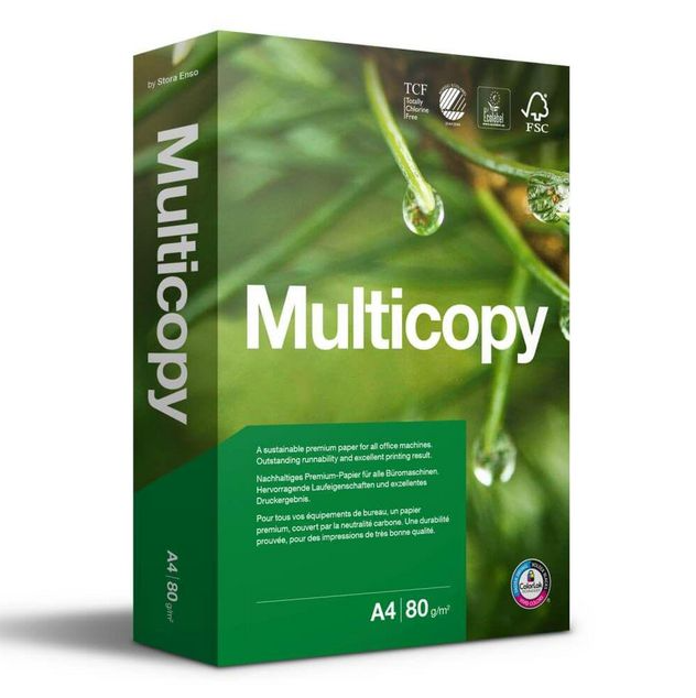 Kopieringspapper Multicopy EU hål 80g A4