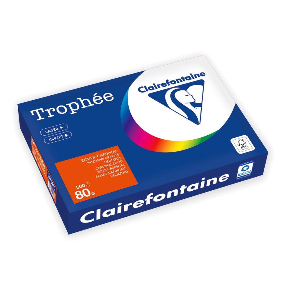 Kopieringspapper Clairefontaine Trophée oh blodap 80g A4 500st