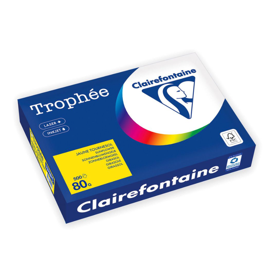 Kopieringspapper Clairefontaine Trophée oh banangu A4 80g 500st