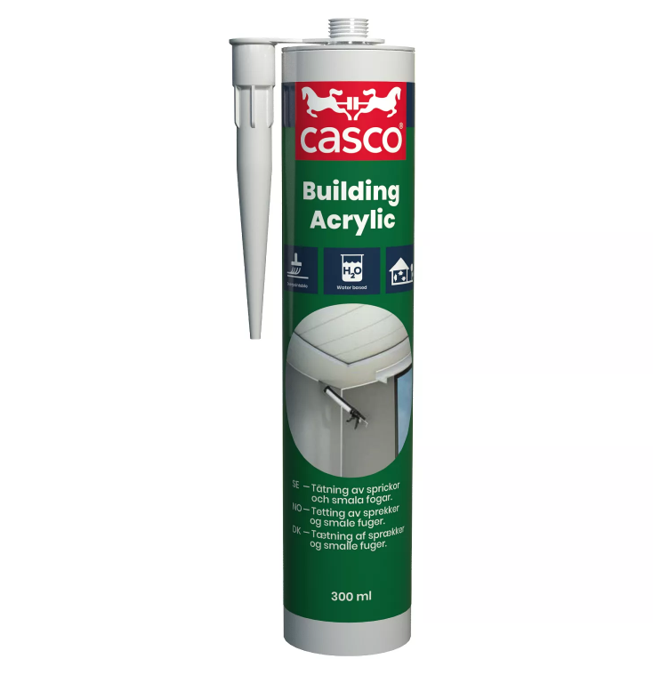Akrylbyggfog Casco Svart 300ml