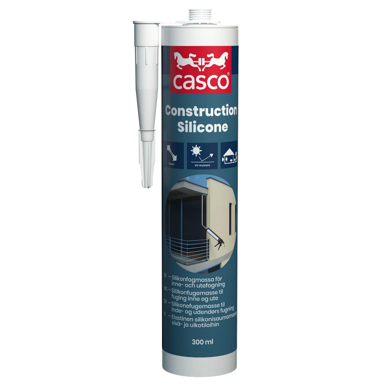Byggsilikon Casco Transparent 3992 300ml