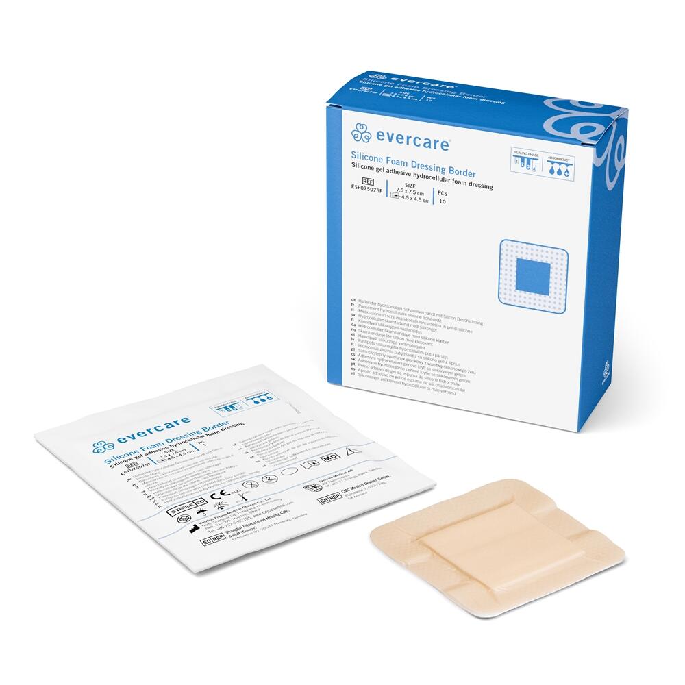 Skumförband Evercare Silikon Foam Border 7.5x7.5cm 10st