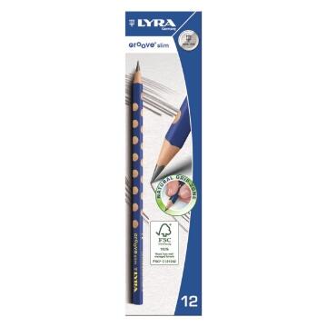 Blyertspenna Lyra Trekants Groove Slim Graphite HB 12st