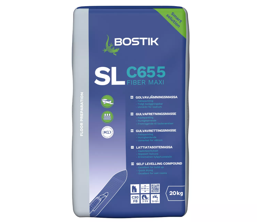 Golvspackel Bostik SLC655 Fiber Maxi 20kg