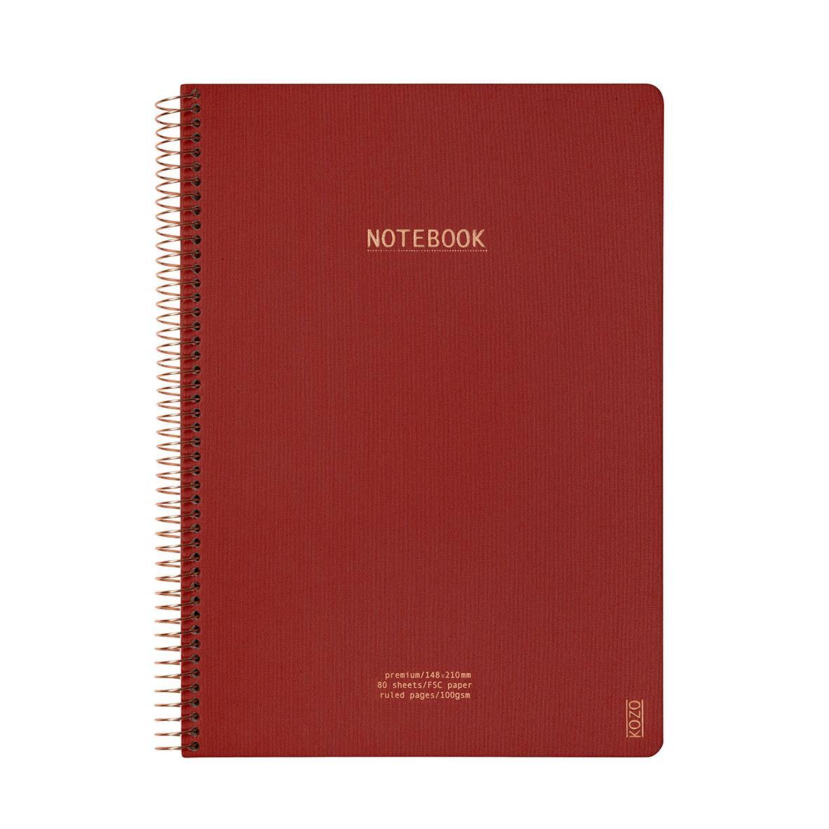 Anteckningsbok Kozo Premium A4 Linjerad Bric 80 Blad