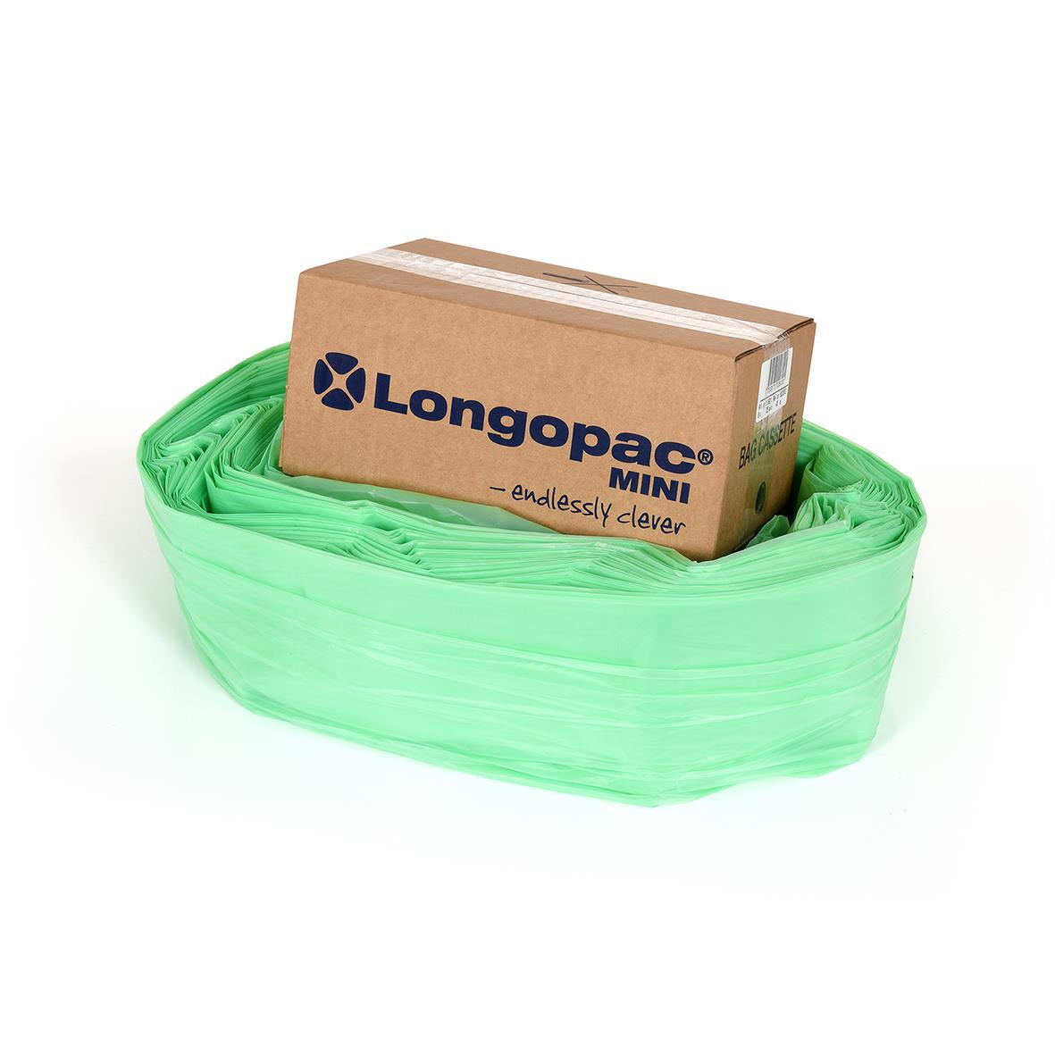 Sopsäcksslang Longopac Mini Industri Biosäck Grön 40m