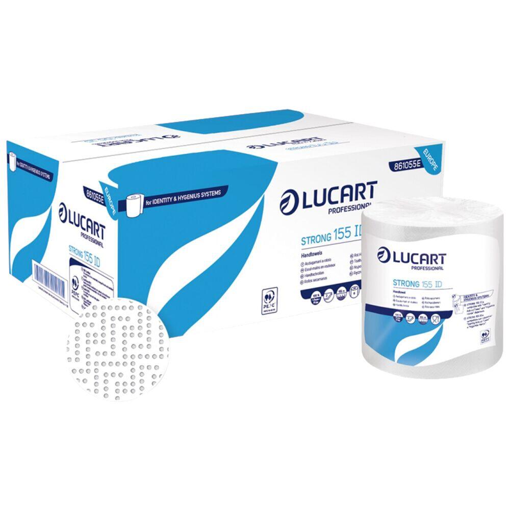 Handtorkrulle Lucart Strong 155 Med Hylsa 2-lag Vit 155m 6rl