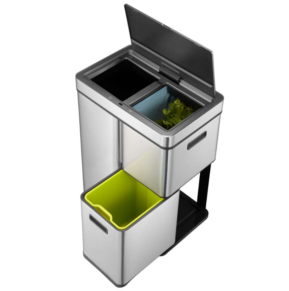 Papperskorg Eko Recycle Mirage Plus Sensor Bin Matt S/S 30+15+15L