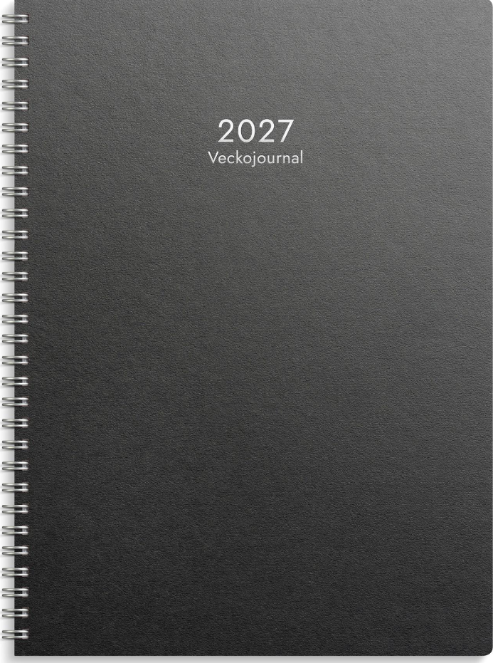 Almanacka Burde 1016 Veckojournal Refill Svart 2027