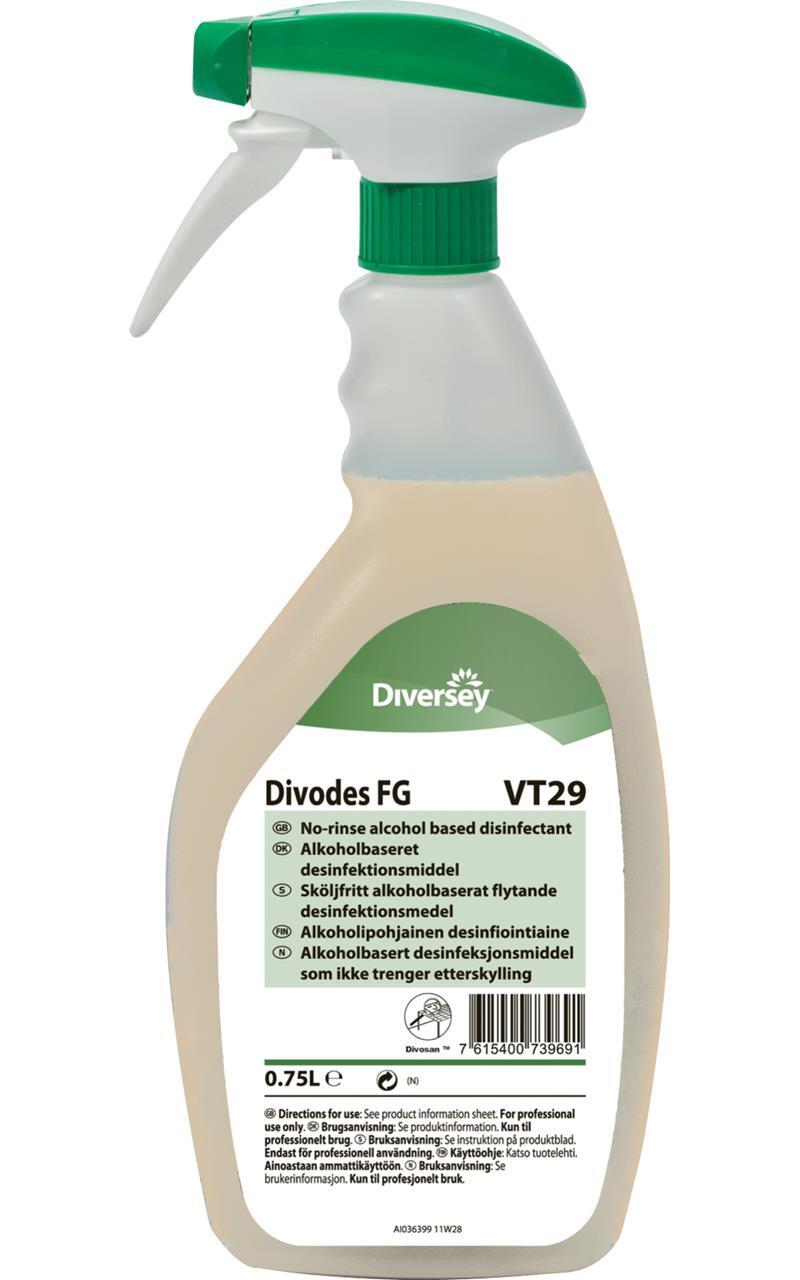 Desinficeringsmedel Diversey Divodes FG VT29 750ml