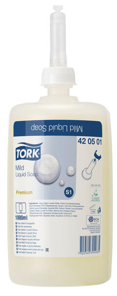 Dispenser Handtvål Tork Premium med Mild Doft S1 Ljusgul 1L