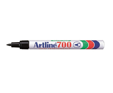Märkpenna Artline 700 Permanent Rund Spets Svart 0.7mm