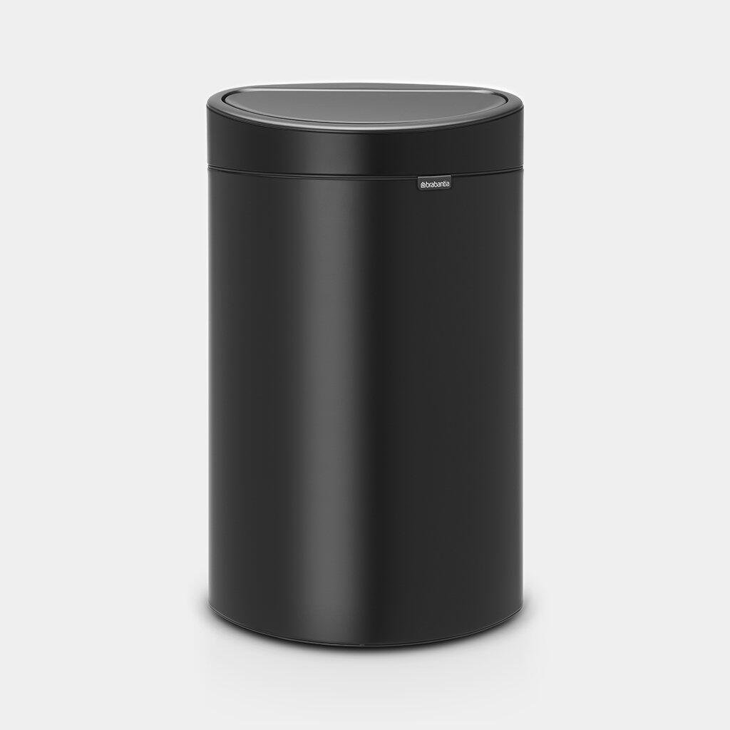 Papperskorg Brabantia Touch Bin New Matt Svart 40L