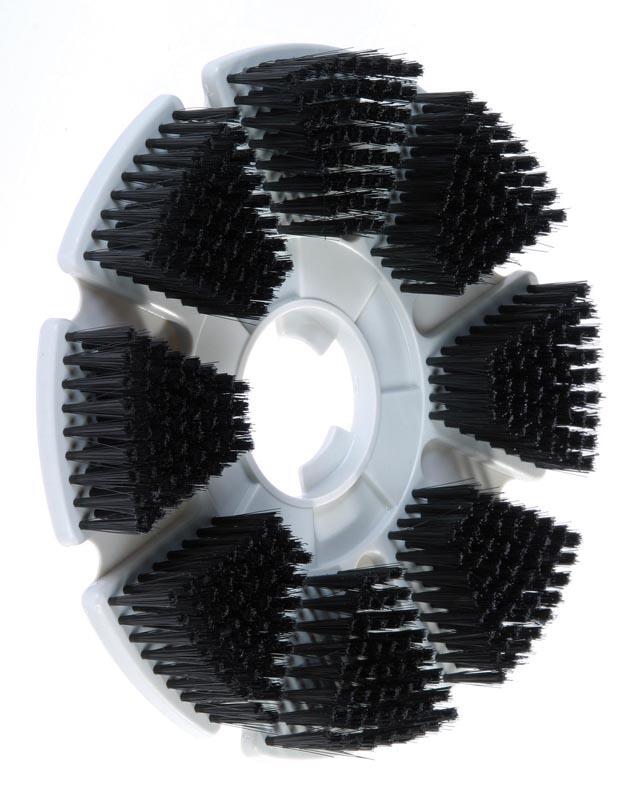 Borste Motor Scrubber Mjuk Svart